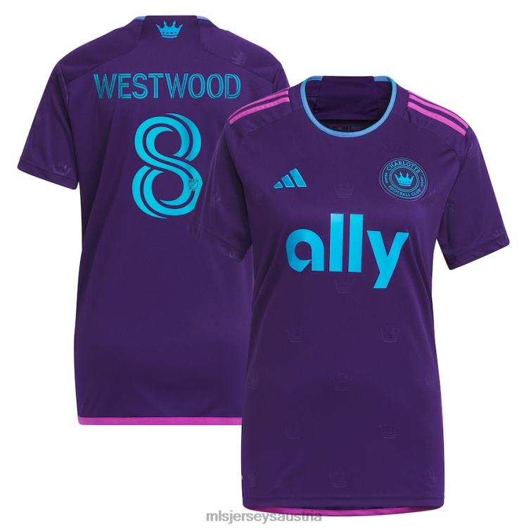 Frauen Charlotte FC Ashley Westwood Adidas Lila 2023 Crown Jewel Kit Replika-Trikot Jersey MLS Jerseys TT4B787