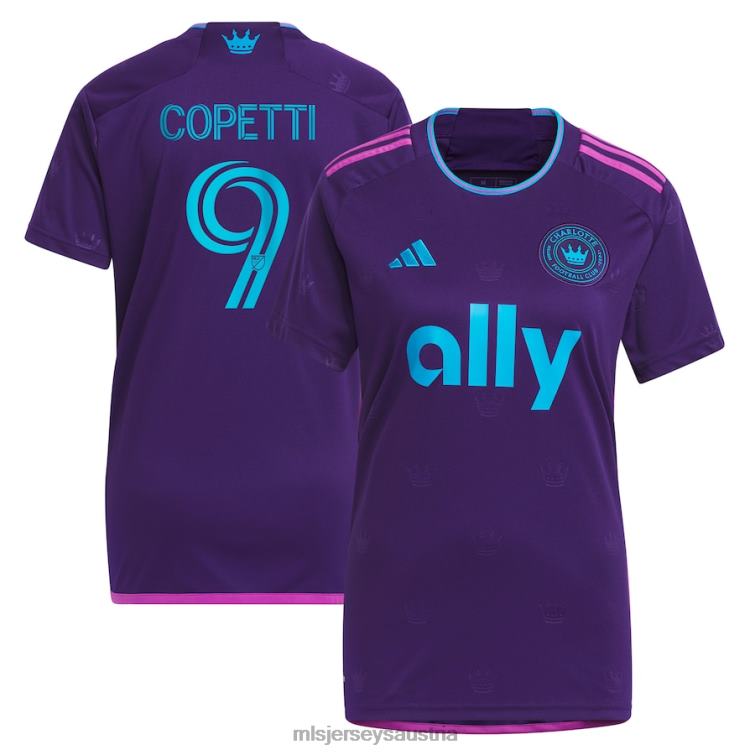 Frauen Charlotte FC Enzo Copetti adidas Lila 2023 Crown Jewel Kit Replika-Trikot Jersey MLS Jerseys TT4B806