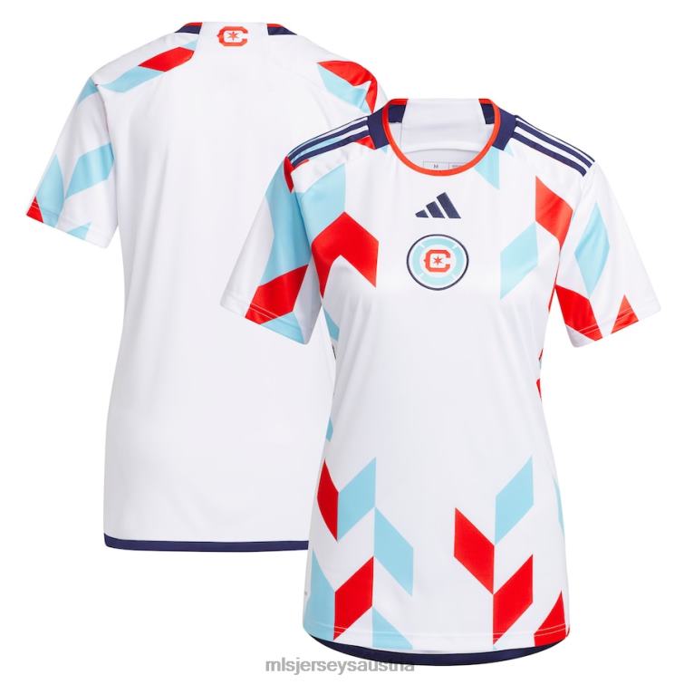 Frauen Chicago Fire adidas weiß 2023 ein Kit für alle Replika-Trikots Jersey MLS Jerseys TT4B233