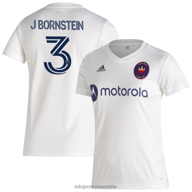 Frauen Chicago Fire Jonathan Bornstein adidas Weißes 2020 Second Replica Spielertrikot Jersey MLS Jerseys TT4B1465