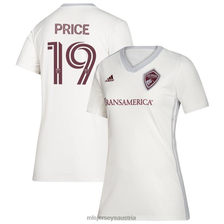 Frauen Colorado Rapids Jack Price adidas weißes 2020 sekundäres Replika-Trikot Jersey MLS Jerseys TT4B1256