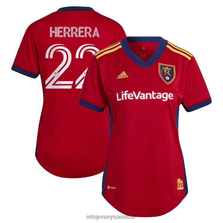 Frauen Real Salt Lake Aaron Herrera adidas Red 2022 The Believe Kit Replika-Spielertrikot Jersey MLS Jerseys TT4B1492