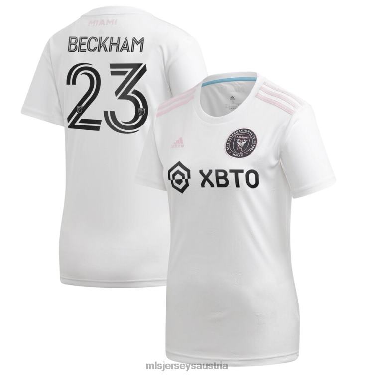 Frauen Inter Miami CF David Beckham Adidas Weißes 2020 Primär-Replika-Trikot Jersey MLS Jerseys TT4B1431