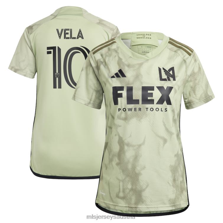 Frauen Lafc Carlos Vela adidas grünes 2023 Smokescreen Replika-Spielertrikot Jersey MLS Jerseys TT4B493