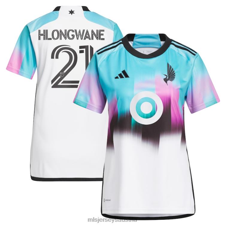 Frauen Minnesota United FC Bongokuhle Hlongwane adidas Weißes 2023 The Northern Lights Kit Replika-Trikot Jersey MLS Jerseys TT4B1046