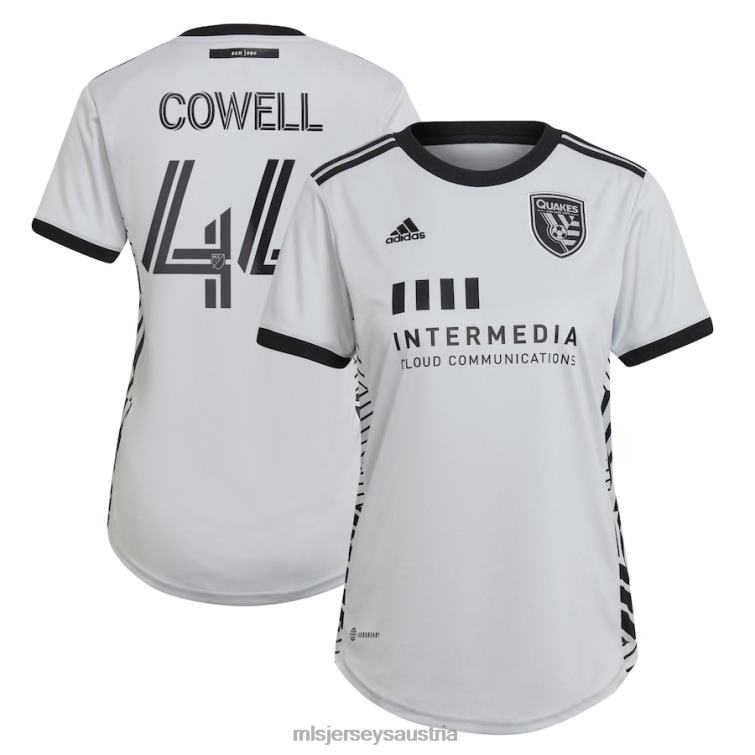 Frauen San Jose Erdbeben Cade Cowell adidas Grau 2022 The Creator Kit Replika-Spielertrikot Jersey MLS Jerseys TT4B1401