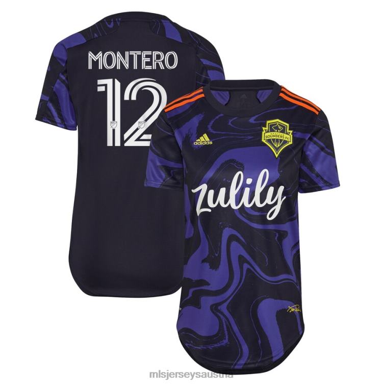 Frauen Seattle Sounders FC Fredy Montero adidas lila 2021 das Jimi Hendrix Kit Replika-Spielertrikot Jersey MLS Jerseys TT4B1291