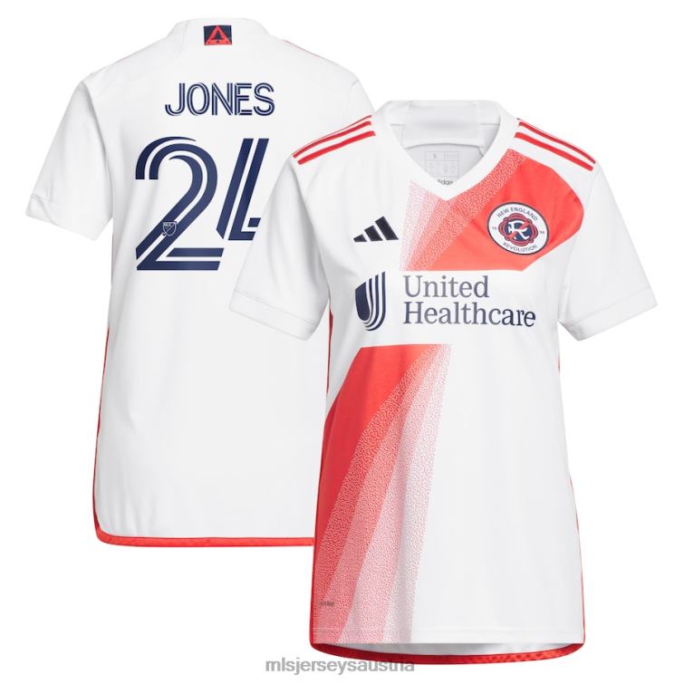Frauen New England Revolution Dejuan Jones adidas weißes 2023 Defiance Replika-Trikot Jersey MLS Jerseys TT4B904