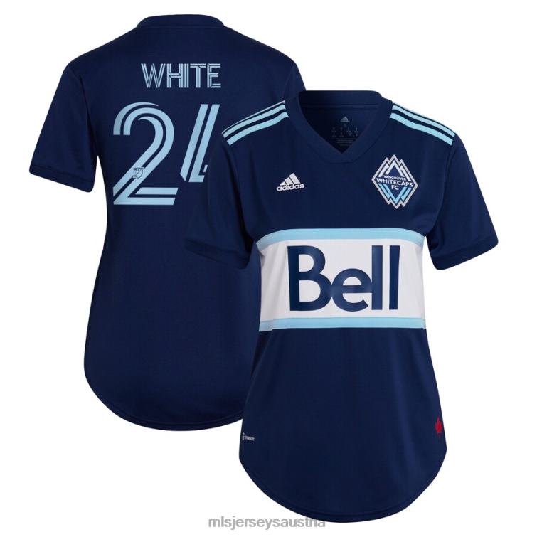 Frauen Vancouver Whitecaps FC Brian White adidas Blau 2022 The Hoop & dieses City-Replika-Spielertrikot Jersey MLS Jerseys TT4B1306
