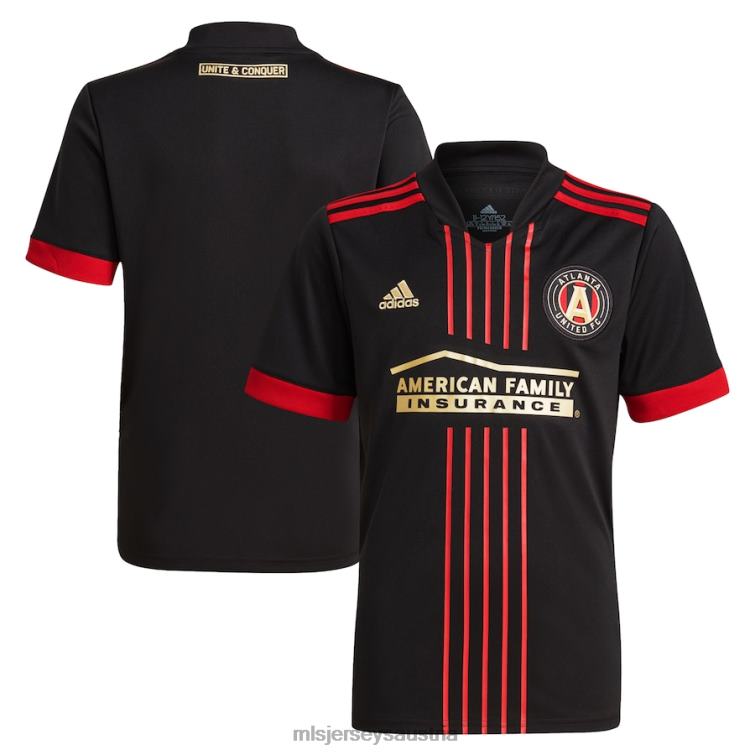 Kinder Atlanta United FC adidas schwarzes 2021 The Blvck Kit Replika-Trikot Jersey MLS Jerseys TT4B166
