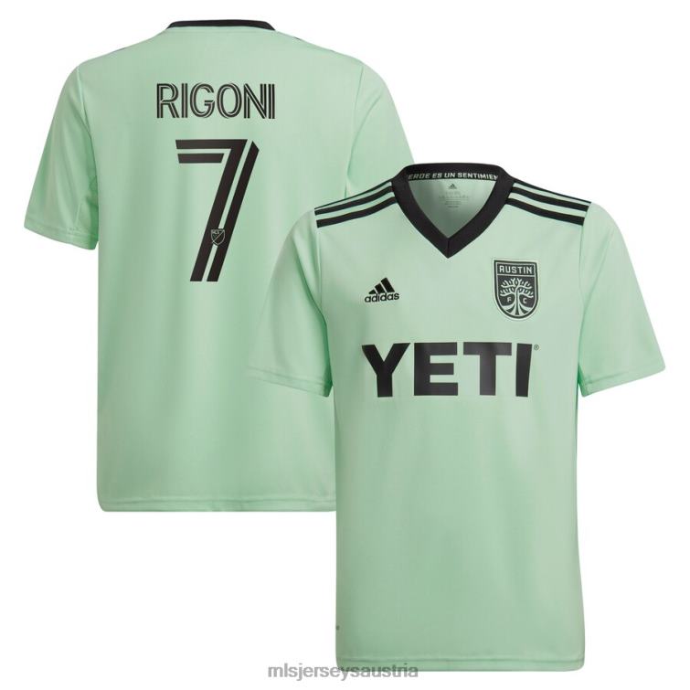 Kinder Austin FC Emiliano Rigoni adidas Mint 2023 das Sentimiento Kit Replika-Spielertrikot Jersey MLS Jerseys TT4B1185