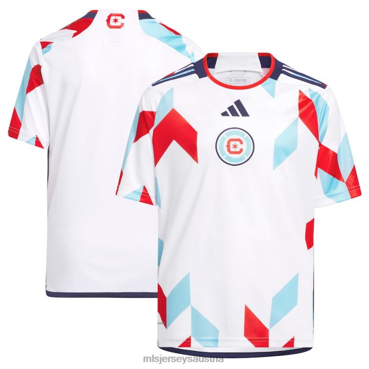 Kinder Chicago Fire adidas weiß 2023 ein Kit für alle Replika-Trikots Jersey MLS Jerseys TT4B157