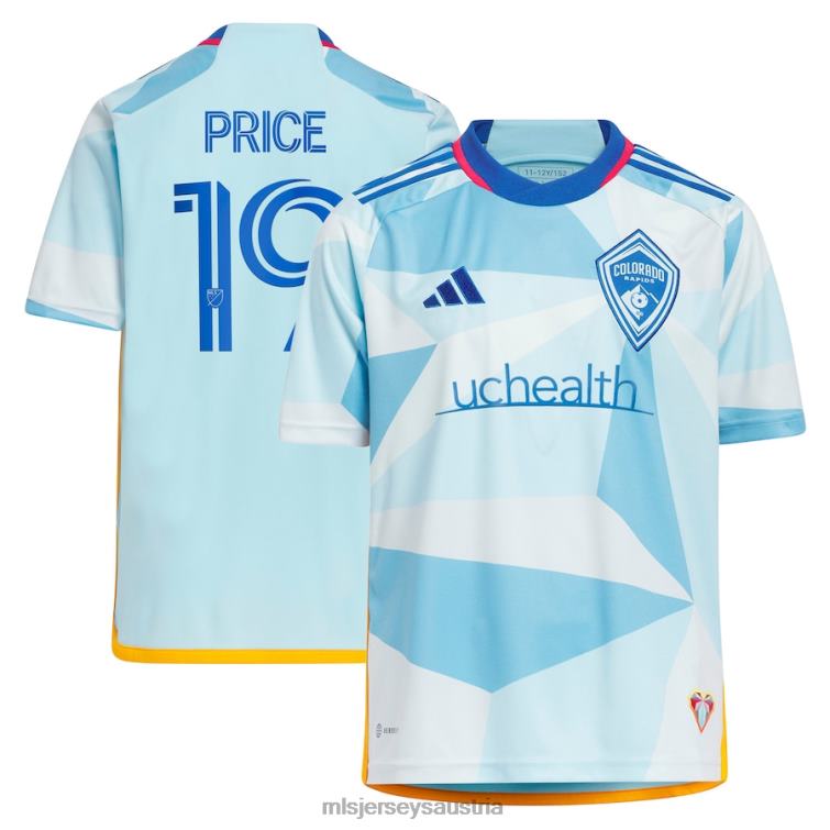 Kinder Colorado Rapids Jack Price adidas hellblaues 2023 New Day Kit Replika-Trikot Jersey MLS Jerseys TT4B809