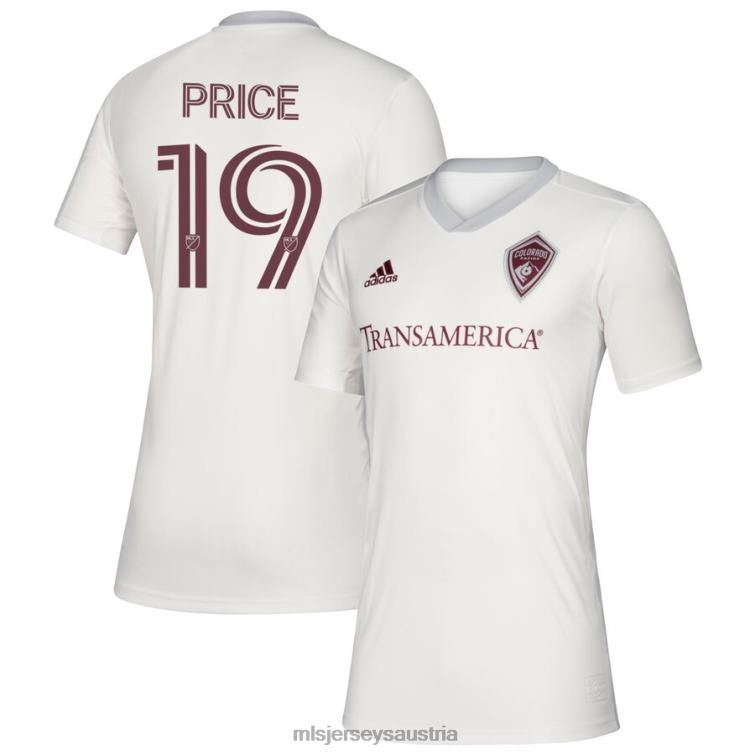 Kinder Colorado Rapids Jack Price adidas weißes 2020 sekundäres Replika-Trikot Jersey MLS Jerseys TT4B1420