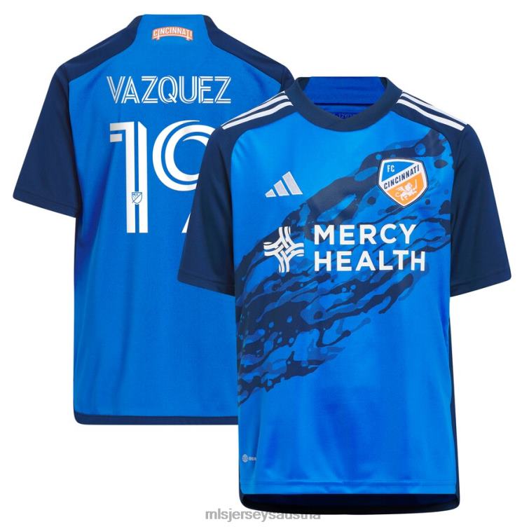 Kinder FC Cincinnati Brandon Vazquez adidas Blue 2023 River Kit Replika-Trikot Jersey MLS Jerseys TT4B251