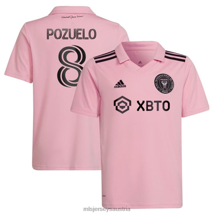 Kinder Inter Miami CF Alejandro Pozuelo adidas Pink 2022 The Heart Beat Kit Replika-Spielertrikot Jersey MLS Jerseys TT4B1404