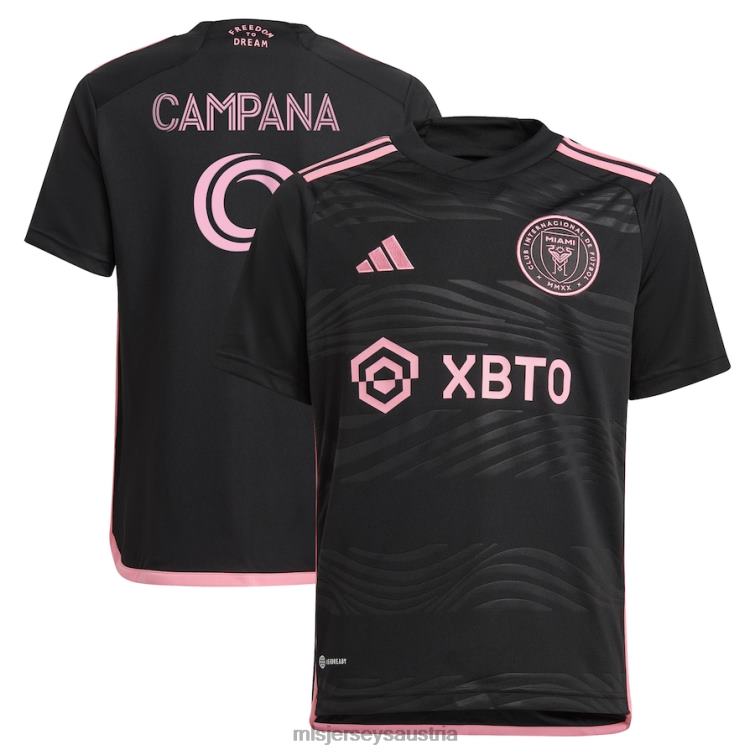Kinder Inter Miami CF Leonardo Campana adidas schwarzes 2023 La Noche Replika-Spielertrikot Jersey MLS Jerseys TT4B856