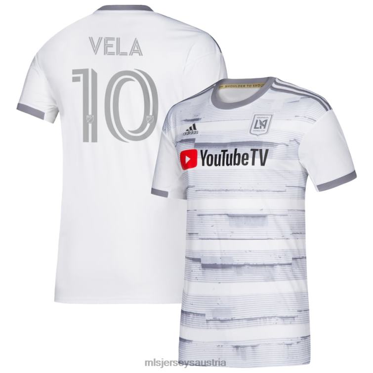 Kinder Lafc Carlos Vela Adidas Weißes 2020 Sekundär-Replika-Trikot Jersey MLS Jerseys TT4B1048