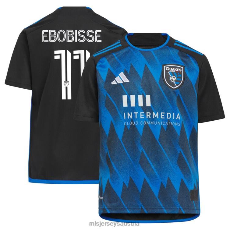 Kinder San Jose Erdbeben Jeremy Ebobisse Adidas Blau 2023 Active Fault Jersey Replika-Trikot Jersey MLS Jerseys TT4B788