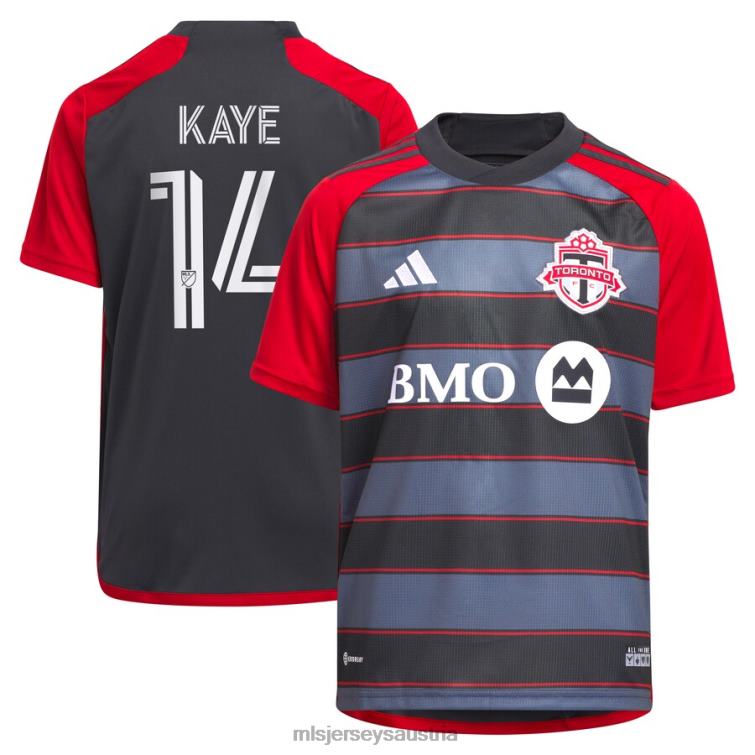 Kinder Toronto FC Mark-Anthony Kaye adidas graues 2023 Club Kit Replika-Spielertrikot Jersey MLS Jerseys TT4B1108