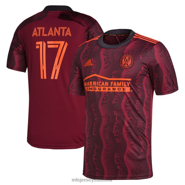 Männer Atlanta United FC-Fans adidas kastanienbraun 2021 Unity Replika-Spielertrikot Jersey MLS Jerseys TT4B885