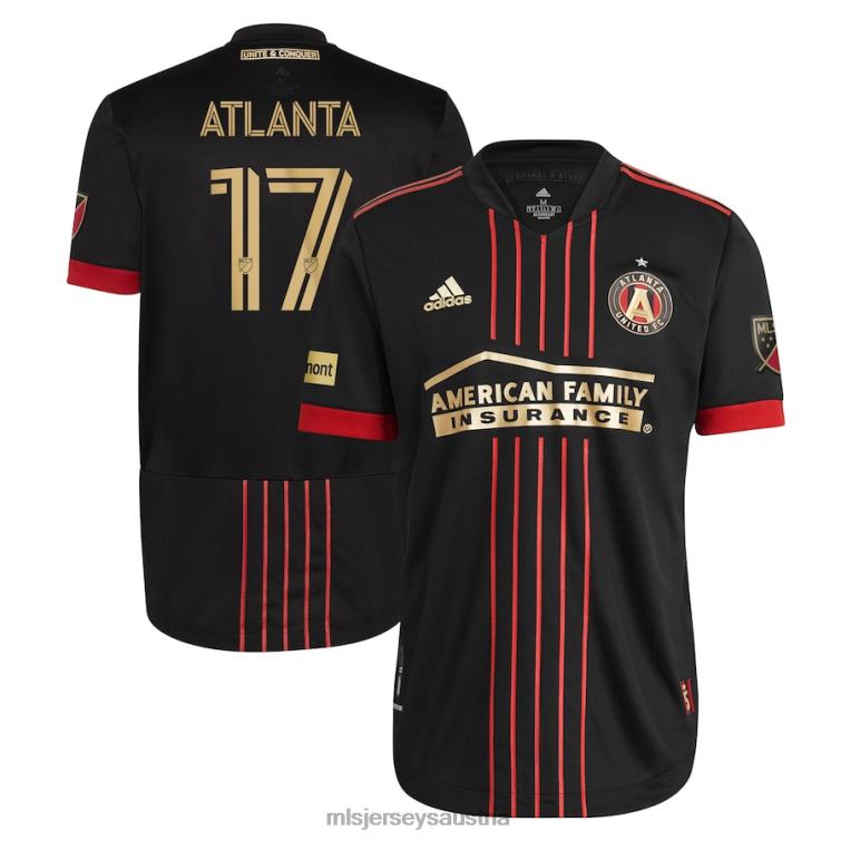 Männer Atlanta United FC-Fans adidas schwarz 2021 das authentische Blvck-Kit-Trikot Jersey MLS Jerseys TT4B406