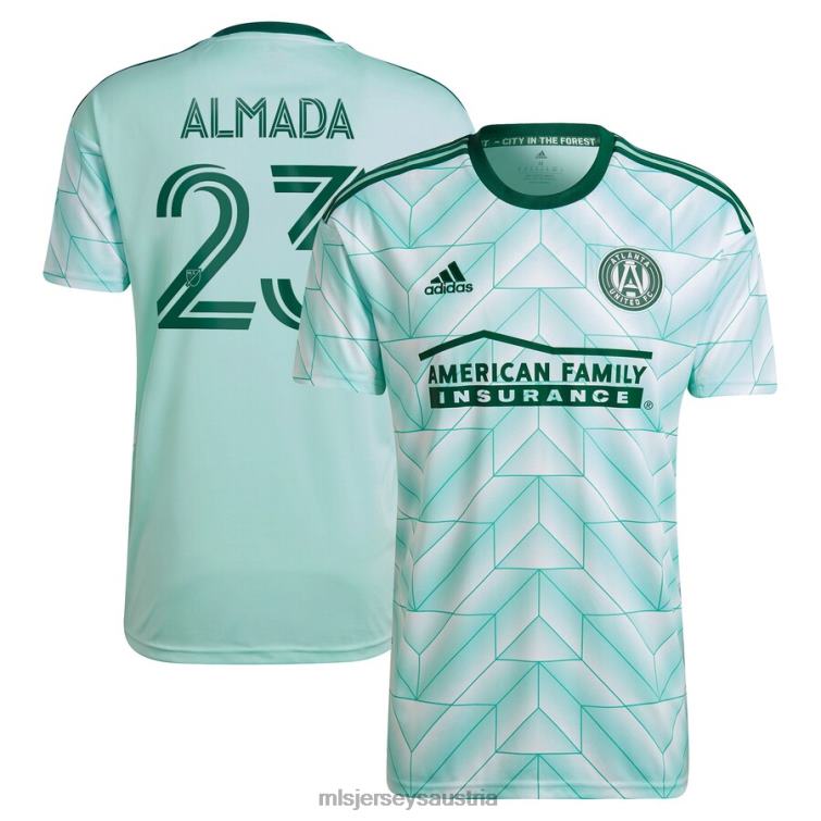 Männer Atlanta United FC Thiago Almada adidas Mint 2023 The Forest Kit Replika-Spielertrikot Jersey MLS Jerseys TT4B127