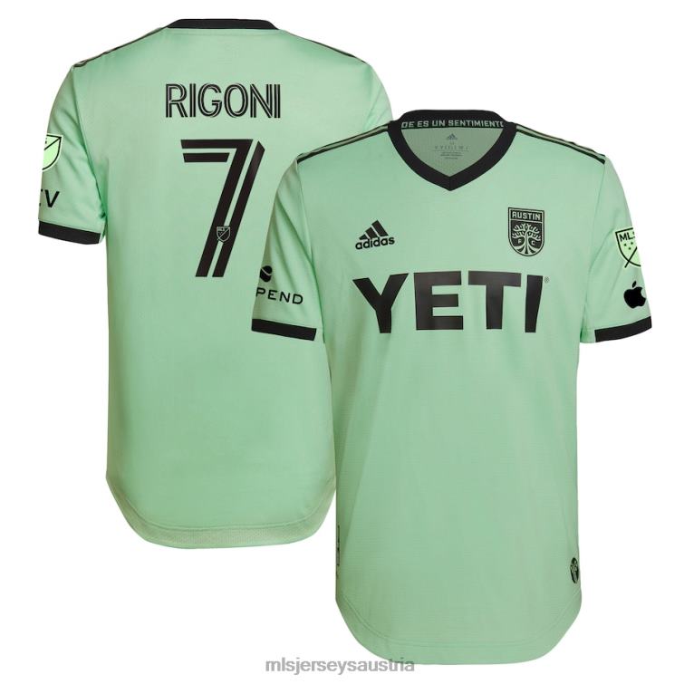 Männer Austin FC Emiliano Rigoni adidas Mint 2023 das authentische Spielertrikot des Sentimiento-Kits Jersey MLS Jerseys TT4B1353