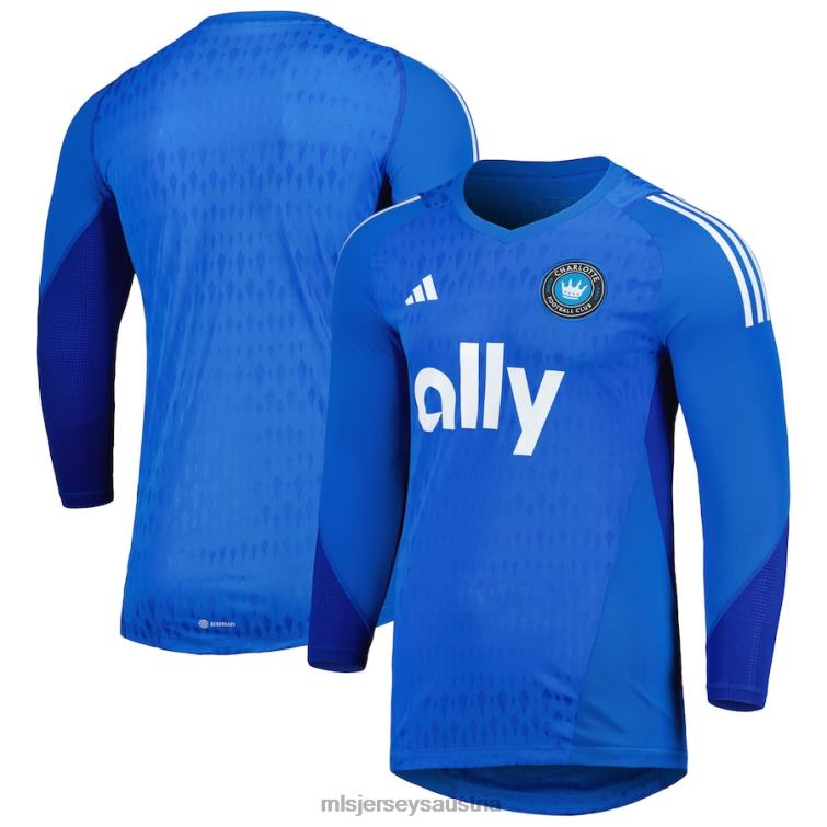 Männer Charlotte FC adidas blaues 2023 Torwart-Langarm-Replika-Trikot Jersey MLS Jerseys TT4B567