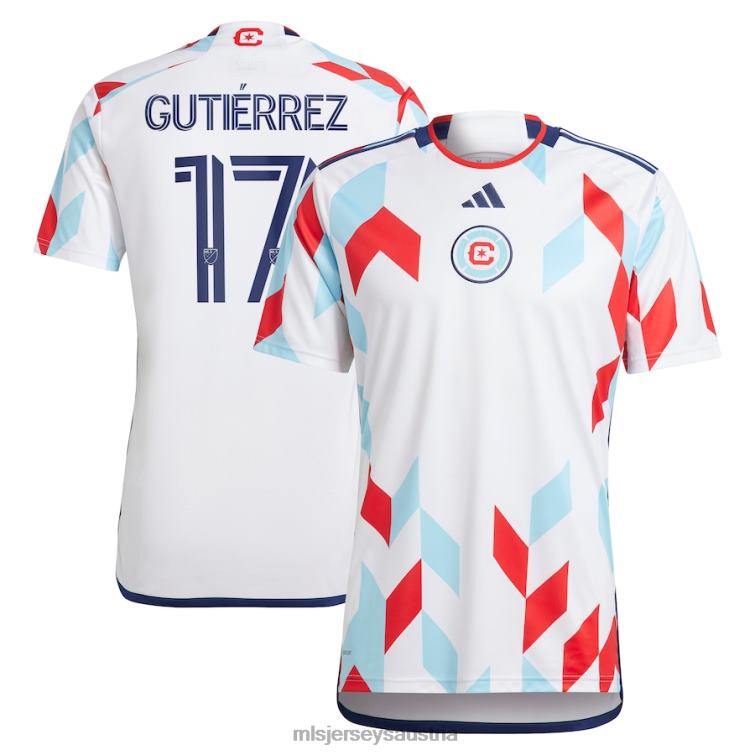 Männer Chicago Fire Brian Gutierrez adidas Weiß 2023 ein Kit für alle Replika-Spielertrikots Jersey MLS Jerseys TT4B871
