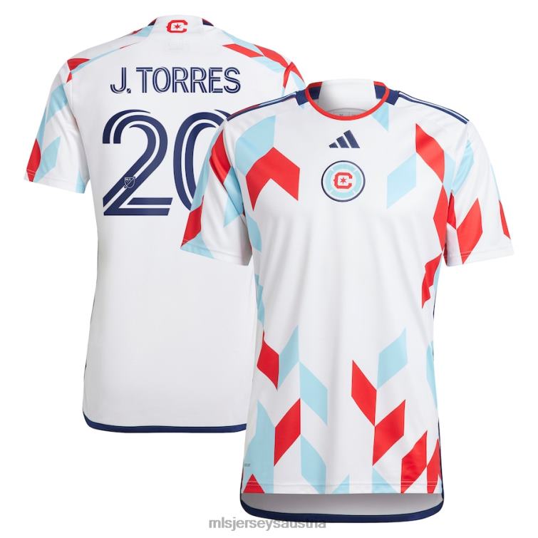 Männer Chicago Fire Jairo Torres adidas Weiß 2023 ein Kit für alle Replika-Spielertrikots Jersey MLS Jerseys TT4B1090