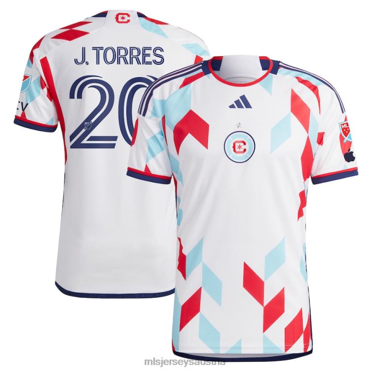 Männer Chicago Fire Jairo Torres adidas Weiß 2023 ist ein Kit für alle authentischen Spielertrikots Jersey MLS Jerseys TT4B1299