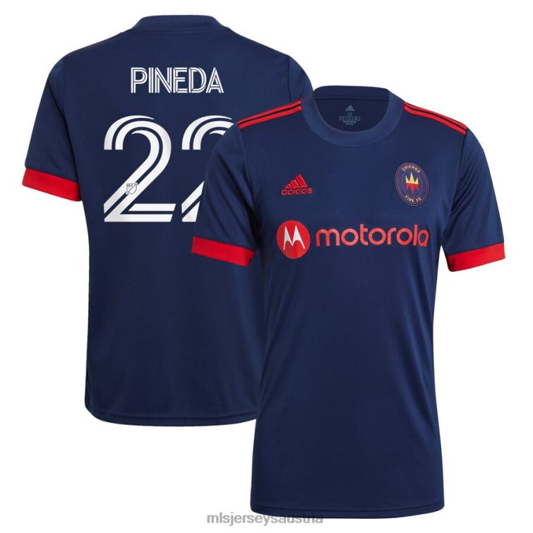 Männer Chicago Fire Mauricio Pineda adidas Navy 2021 Primary Replica Spielertrikot Jersey MLS Jerseys TT4B1397