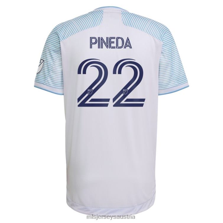 Männer Chicago Fire Mauricio Pineda adidas weißes sekundäres authentisches Spielertrikot 2021 Jersey MLS Jerseys TT4B1247