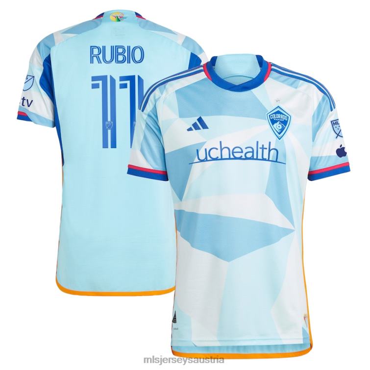 Männer Colorado Rapids Diego Rubio adidas hellblaues 2023 New Day Kit authentisches Trikot Jersey MLS Jerseys TT4B735