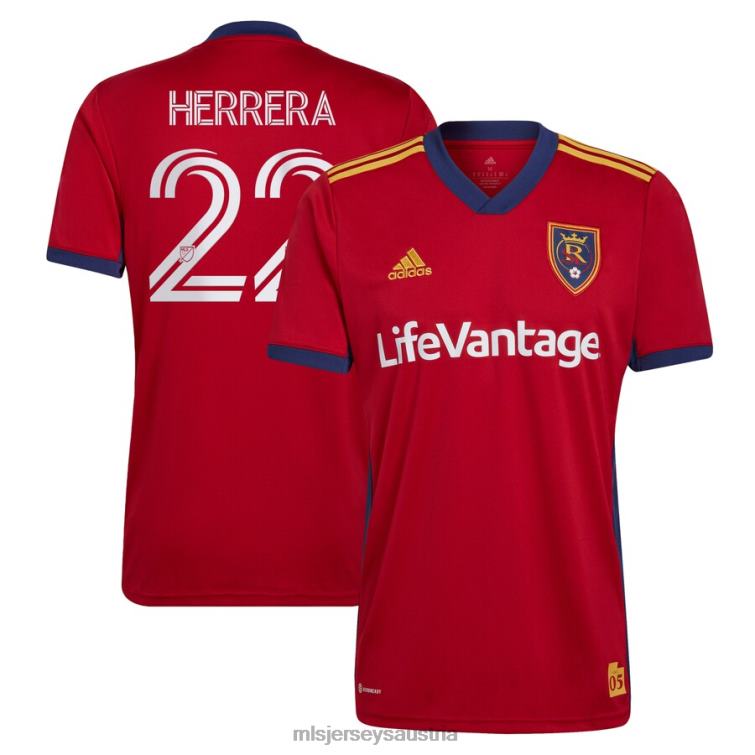 Männer Real Salt Lake Aaron Herrera adidas Red 2022 The Believe Kit Replika-Spielertrikot Jersey MLS Jerseys TT4B1263