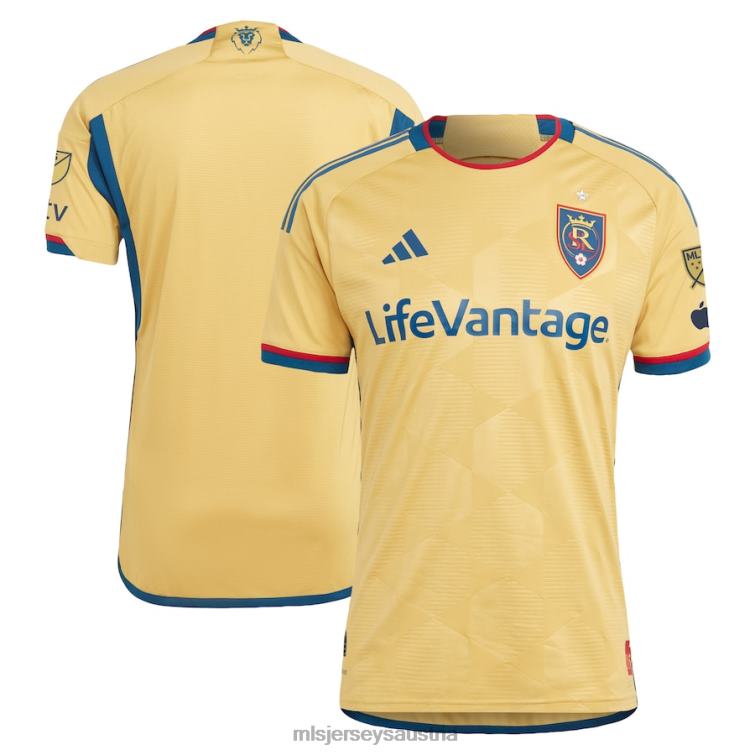 Männer Echtes Salt Lake adidas Gold 2023 The Beehive State Kit authentisches Trikot Jersey MLS Jerseys TT4B382