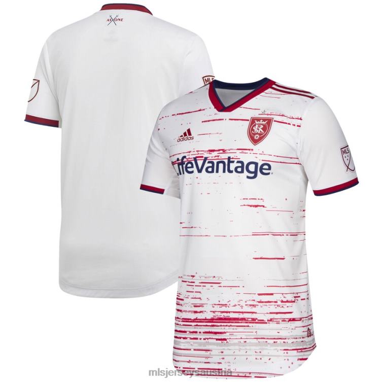 Männer Real Salt Lake adidas weißes sekundäres authentisches Trikot 2019 Jersey MLS Jerseys TT4B1064