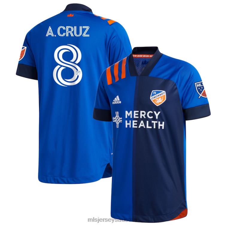 Männer FC Cincinnati Allan Cruz adidas Blau 2020 Bold Authentic Trikot Jersey MLS Jerseys TT4B1424