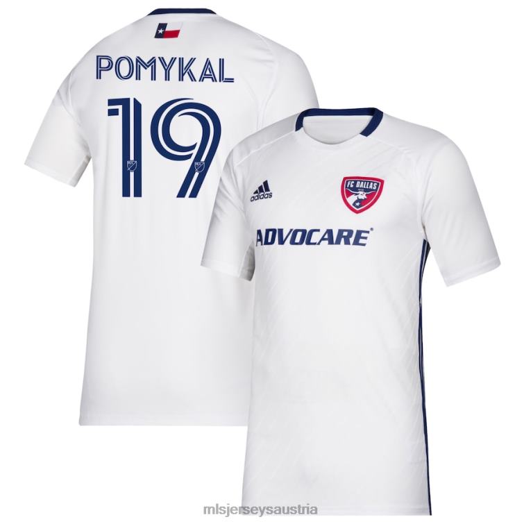 Männer FC Dallas Paxton Pomykal adidas Weißes 2020 sekundäres Replika-Spielertrikot Jersey MLS Jerseys TT4B1265