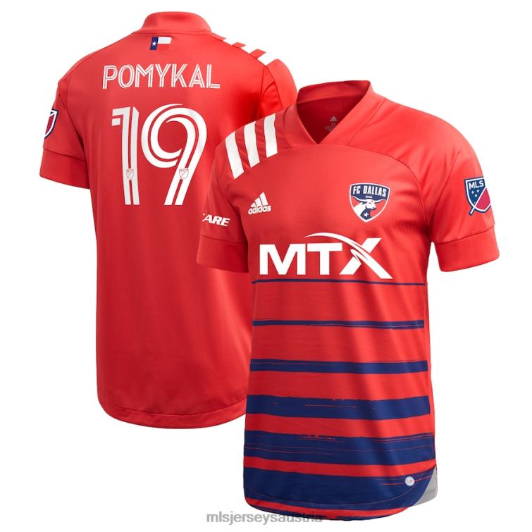 Männer FC Dallas Paxton Pomykal adidas rotes 2021 primäres authentisches Spielertrikot Jersey MLS Jerseys TT4B1235