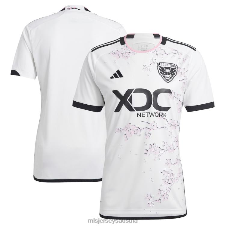 Männer Gleichstrom United adidas weißes Replika-Trikot 2023 des Kirschblüten-Kits Jersey MLS Jerseys TT4B43