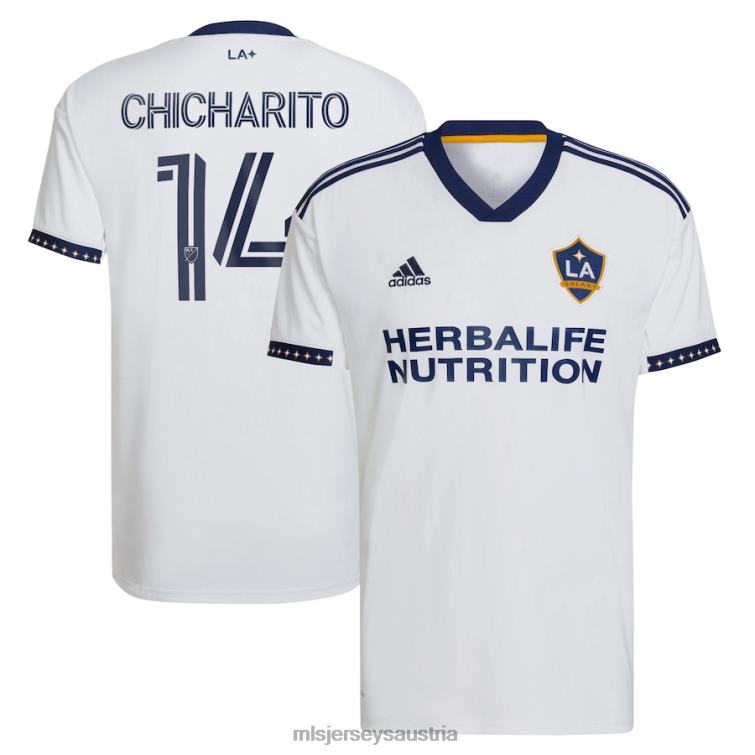 Männer la galaxy chicharito adidas weißes 2022 City of Dreams Kit Replika-Spielertrikot Jersey MLS Jerseys TT4B308
