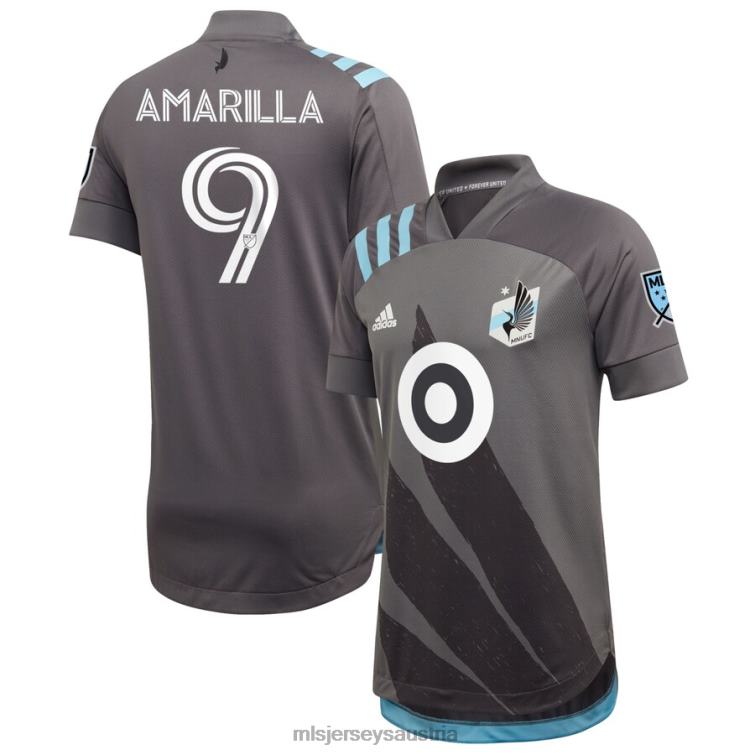 Männer Minnesota United FC Luis Amarilla adidas Grau 2020 Wing Authentic Trikot Jersey MLS Jerseys TT4B1415