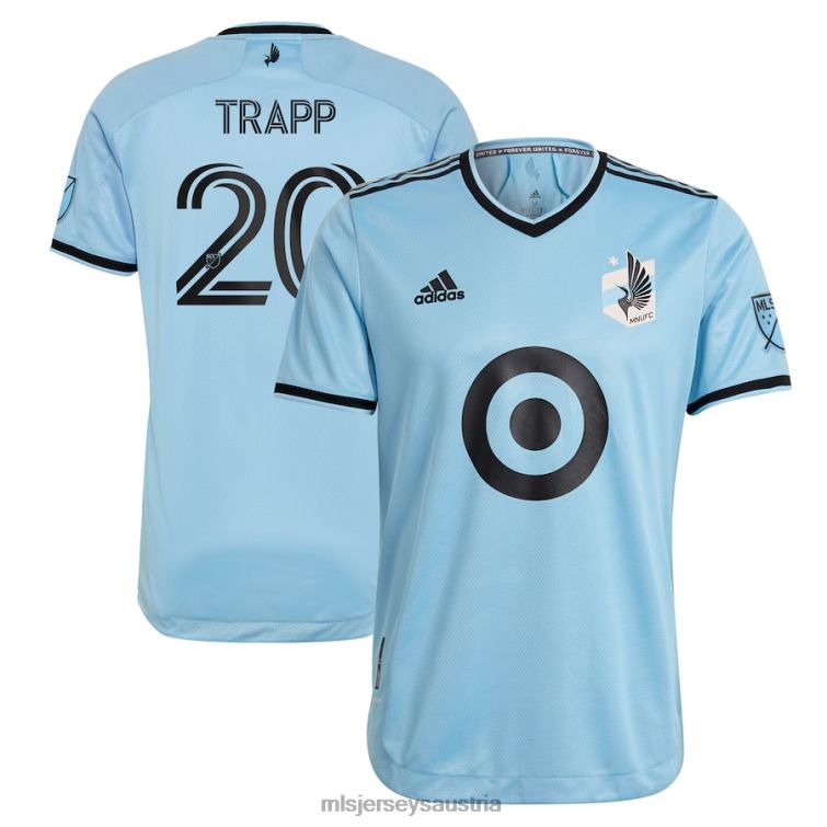 Männer Minnesota United FC Wil Trapp Adidas Hellblau 2021 The River Kit, authentisches Spielertrikot Jersey MLS Jerseys TT4B1479