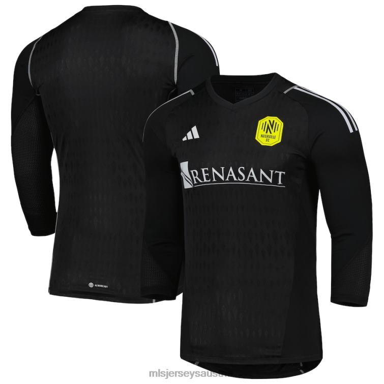 Männer nashville sc adidas schwarzes 2023 Torwart-Langarmtrikot Jersey MLS Jerseys TT4B396