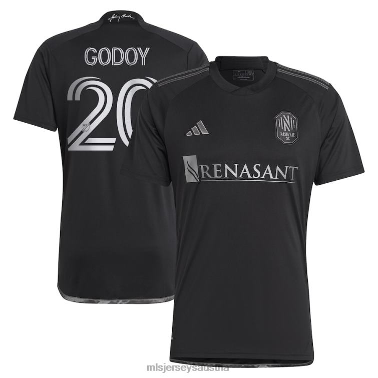 Männer nashville sc anibal godoy adidas schwarzer 2023 Mann im schwarzen Kit Replika-Spielertrikot Jersey MLS Jerseys TT4B1092