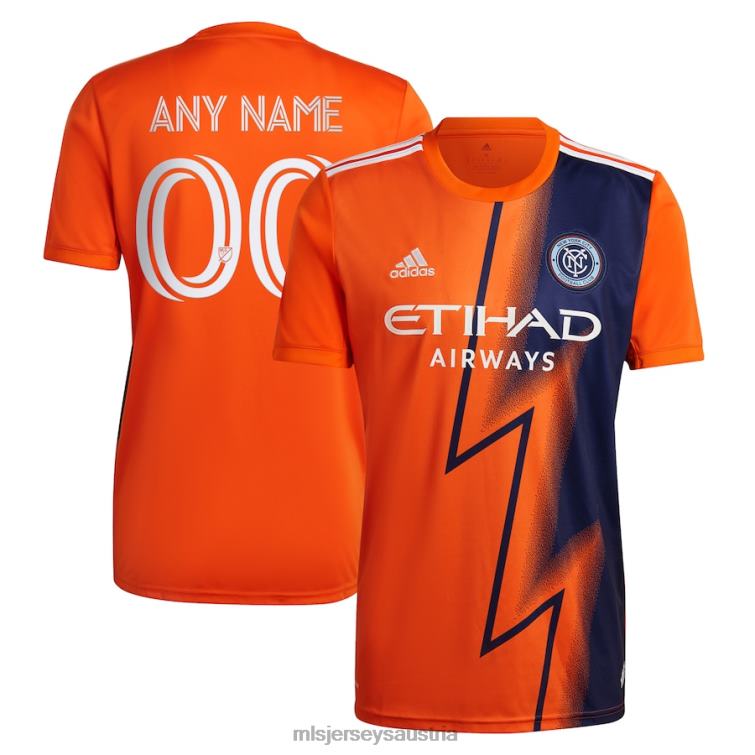 Männer New York City FC Adidas Orange 2022 The Volt Kit Replica Custom Jersey Jersey MLS Jerseys TT4B598