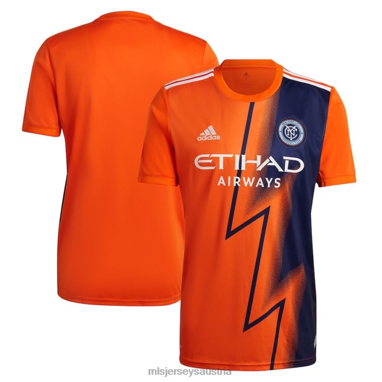 Männer New York City FC adidas Orange 2022 The Volt Kit Replica Blanko-Trikot Jersey MLS Jerseys TT4B356