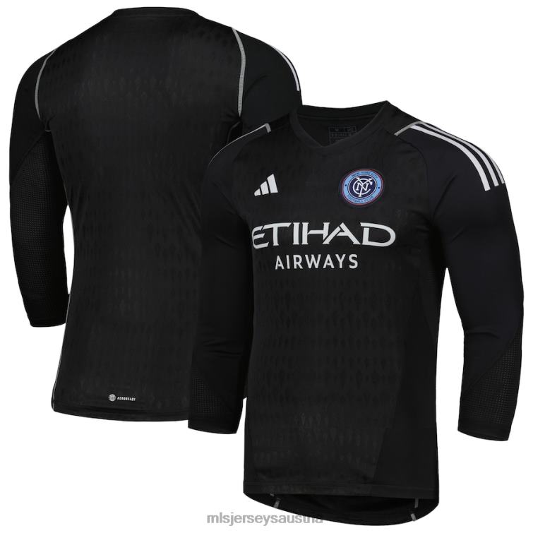 Männer New York City FC adidas schwarzes 2023 Torwart-Langarm-Replika-Trikot Jersey MLS Jerseys TT4B334